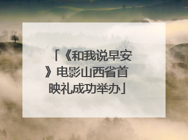 《和我说早安》电影山西省首映礼成功举办