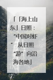 「海上山东」日照：“中国对虾” 从日照“游”向沿海各地