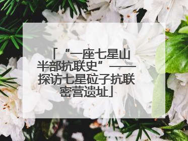 “一座七星山 半部抗联史”——探访七星砬子抗联密营遗址