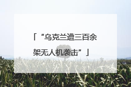 “乌克兰遭三百余架无人机袭击”