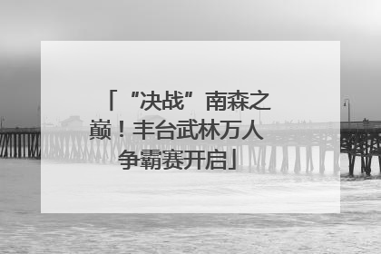 “决战”南森之巅！丰台武林万人争霸赛开启