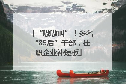 “嗷嗷叫”！多名“85后”干部，挂职企业补短板