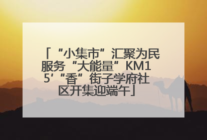 “小集市”汇聚为民服务“大能量”KM15′“香”街子学府社区开集迎端午