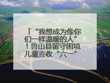 “我想成为像你们一样温暖的人”！鲁山县留守困境儿童喜收“六一”暖心礼