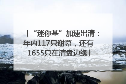“迷你基”加速出清：年内117只谢幕，还有1655只在清盘边缘
