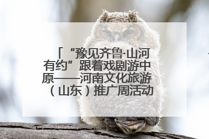 “豫见齐鲁·山河有约”跟着戏剧游中原——河南文化旅游(山东)推广周活动菏泽站活动举行