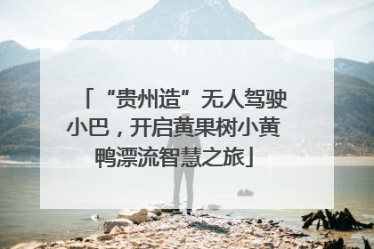 “贵州造”无人驾驶小巴，开启黄果树小黄鸭漂流智慧之旅