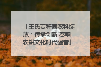 王氏麦秆画农科绽放：传承创新 奏响农耕文化时代强音