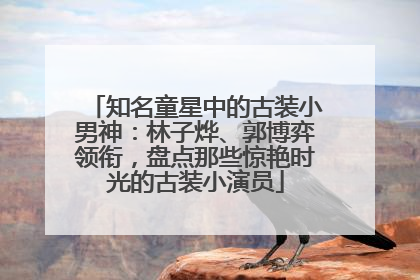 知名童星中的古装小男神：林子烨、郭博弈领衔，盘点那些惊艳时光的古装小演员
