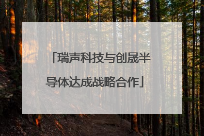 瑞声科技与创晟半导体达成战略合作