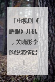 电视剧《耀眼》开机，关晓彤李昀锐演情侣