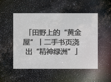 田野上的“黄金屋”丨二手书页浇出“精神绿洲”