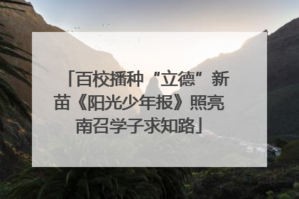 百校播种“立德”新苗《阳光少年报》照亮南召学子求知路