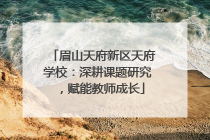 眉山天府新区天府学校：深耕课题研究，赋能教师成长