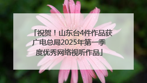 祝贺！山东台4件作品获广电总局2025年第一季度优秀网络视听作品