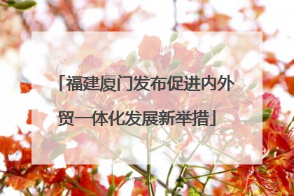 福建厦门发布促进内外贸一体化发展新举措