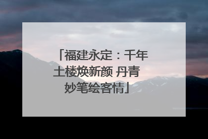 福建永定：千年土楼焕新颜 丹青妙笔绘客情