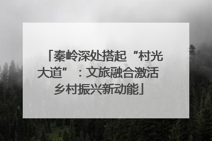 秦岭深处搭起“村光大道”：文旅融合激活乡村振兴新动能