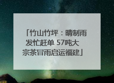 竹山竹坪：晴制雨发忙赶单 57吨大宗茶冒雨启运福建