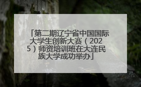 第二期辽宁省中国国际大学生创新大赛（2025）师资培训班在大连民族大学成功举办