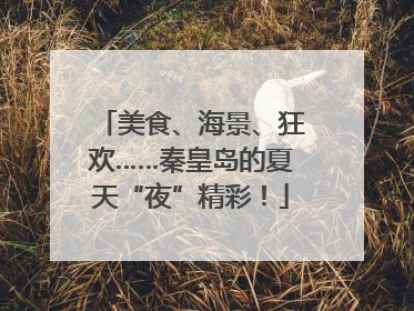 美食、海景、狂欢……秦皇岛的夏天“夜”精彩！