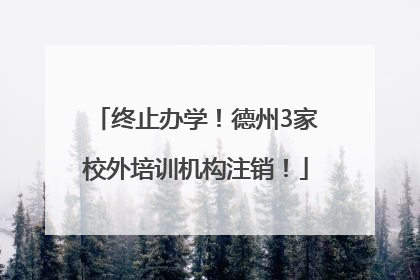 终止办学！德州3家校外培训机构注销！