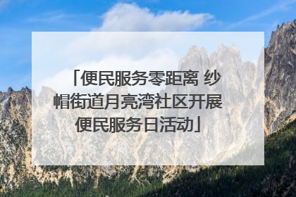 便民服务零距离 纱帽街道月亮湾社区开展便民服务日活动