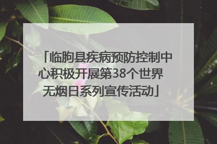 临朐县疾病预防控制中心积极开展第38个世界无烟日系列宣传活动
