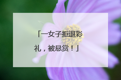 一女子拒退彩礼，被悬赏！