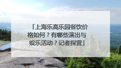 上海乐高乐园餐饮价格如何？有哪些演出与娱乐活动？记者探营