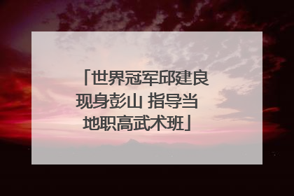 世界冠军邱建良现身彭山 指导当地职高武术班