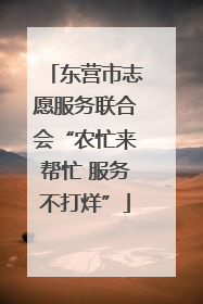 东营市志愿服务联合会“农忙来帮忙 服务不打烊”