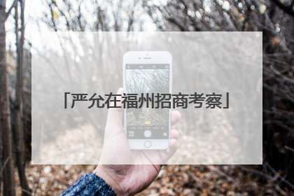 严允在福州招商考察