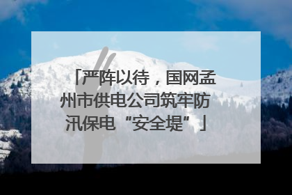 严阵以待，国网孟州市供电公司筑牢防汛保电“安全堤”