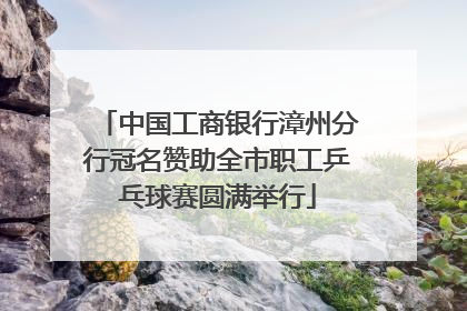 中国工商银行漳州分行冠名赞助全市职工乒乓球赛圆满举行