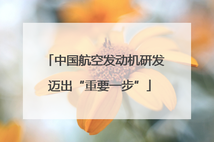 中国航空发动机研发迈出“重要一步”