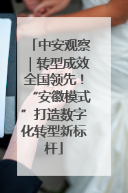 中安观察｜转型成效全国领先！“安徽模式”打造数字化转型新标杆