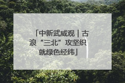 中新武威观｜古浪“三北”攻坚织就绿色经纬