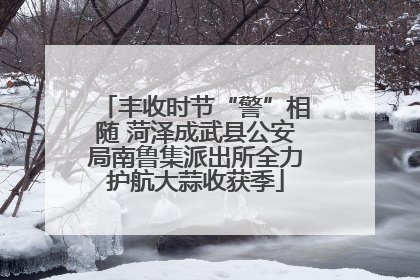 丰收时节“警”相随 菏泽成武县公安局南鲁集派出所全力护航大蒜收获季