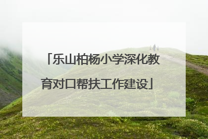 乐山柏杨小学深化教育对口帮扶工作建设