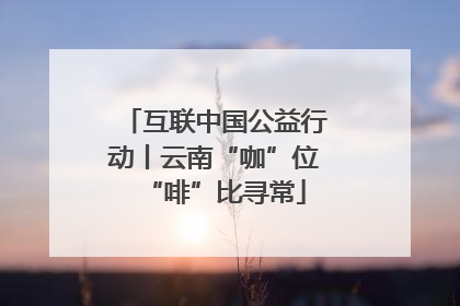 互联中国公益行动丨云南“咖”位“啡”比寻常
