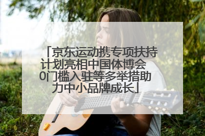 京东运动携专项扶持计划亮相中国体博会 0门槛入驻等多举措助力中小品牌成长
