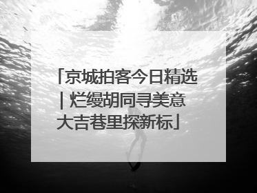 京城拍客今日精选｜烂缦胡同寻美意 大吉巷里探新标