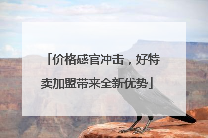 价格感官冲击，好特卖加盟带来全新优势