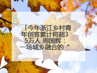 今年浙江乡村青年创客累计将超35万人 周国辉：一场城乡融合的“双向奔赴”