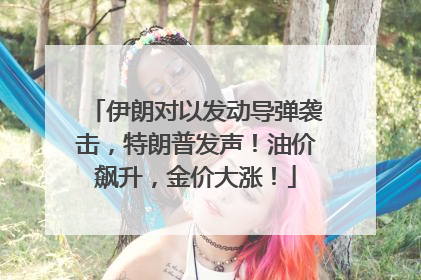 伊朗对以发动导弹袭击，特朗普发声！油价飙升，金价大涨！