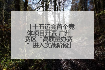 十五运会首个竞体项目开赛 广州赛区“高质量办赛”进入实战阶段