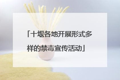 十堰各地开展形式多样的禁毒宣传活动