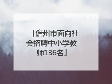 儋州市面向社会招聘中小学教师136名