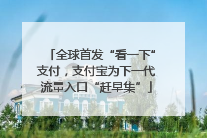 全球首发“看一下”支付，支付宝为下一代流量入口“赶早集”